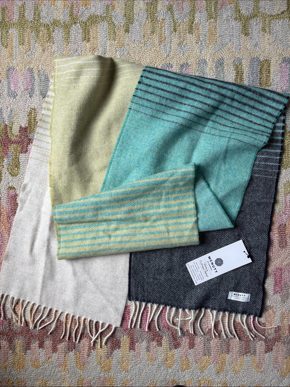 McNutt of Donegal Jasmine Ombré Merino Lambswool Scarf woven in Ireland NWT - Picture 2 of 15